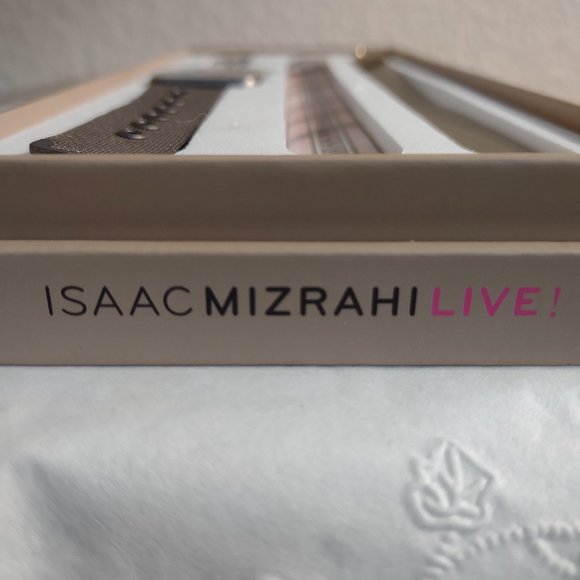 Isaac Mizrahi Live! Watch with set of 3 interchangeable straps - Bronze - nwot - Picture 6 of 7